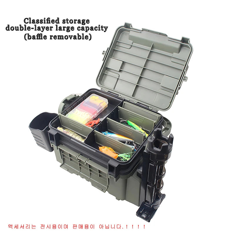 Large Fishing Box Organizer Multi-Function Lure Live Fish Bucket Thickening Storage Box Fishing Accessories Tackle Box Pesca