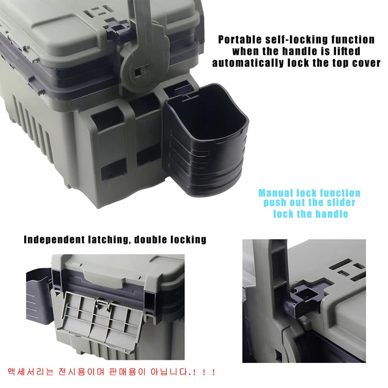 Large Fishing Box Organizer Multi-Function Lure Live Fish Bucket Thickening Storage Box Fishing Accessories Tackle Box Pesca