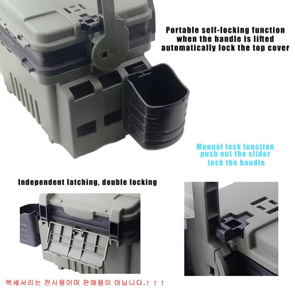 Large Fishing Box Organizer Multi-Function Lure Live Fish Bucket Thickening Storage Box Fishing Accessories Tackle Box Pesca