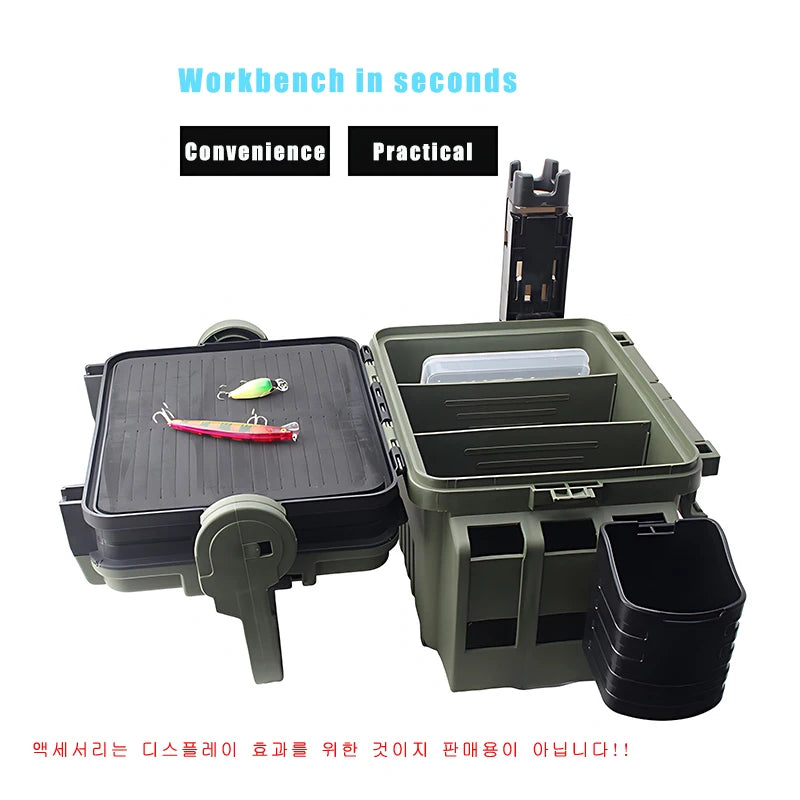Large Fishing Box Organizer Multi-Function Lure Live Fish Bucket Thickening Storage Box Fishing Accessories Tackle Box Pesca